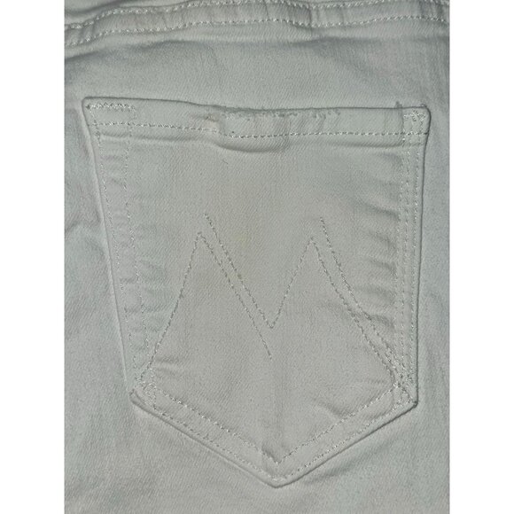 Mother Women's White Denim The Hustler Ankle Fray Jeans Size 24 2606 - Picture 9 of 16